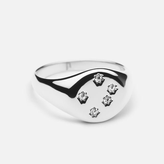 Dreams Star Ring Silver Colored