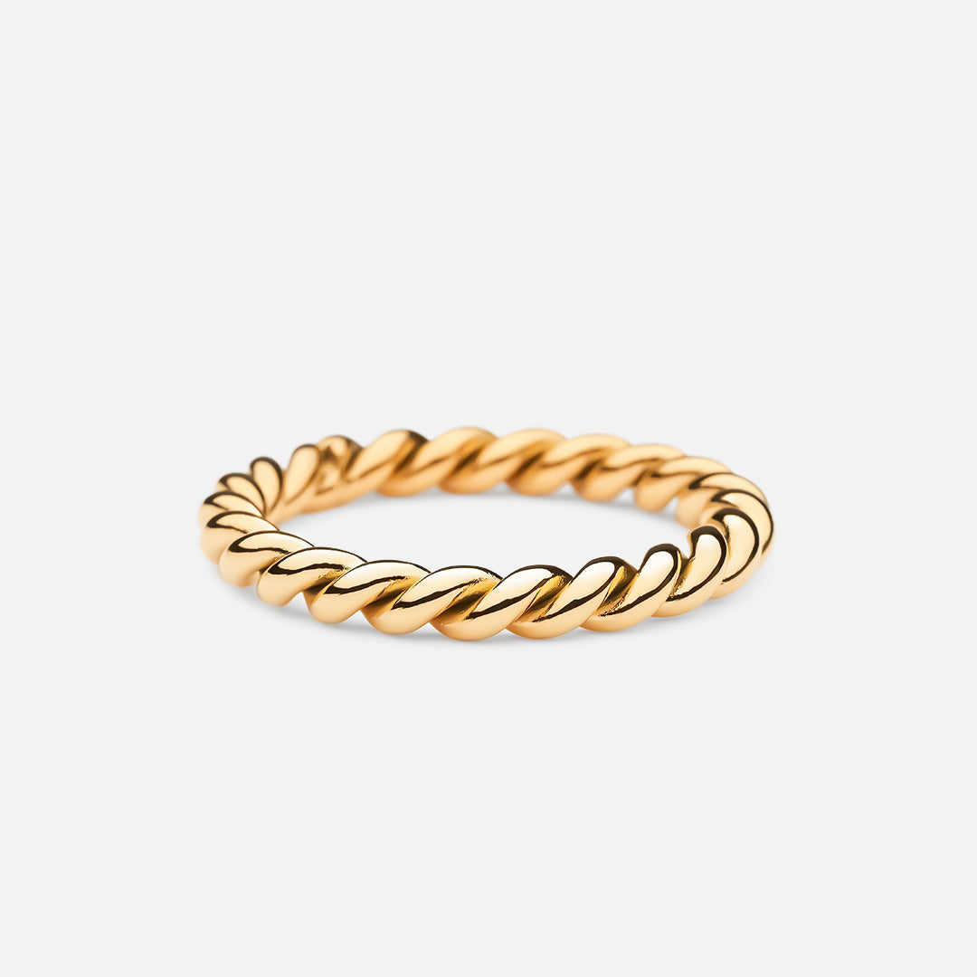 Twisted Rope Ring 18K Guldbelagt - Josephine Nord