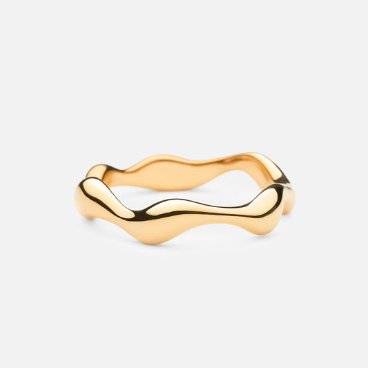 Wave Ring 18K Gold Plated