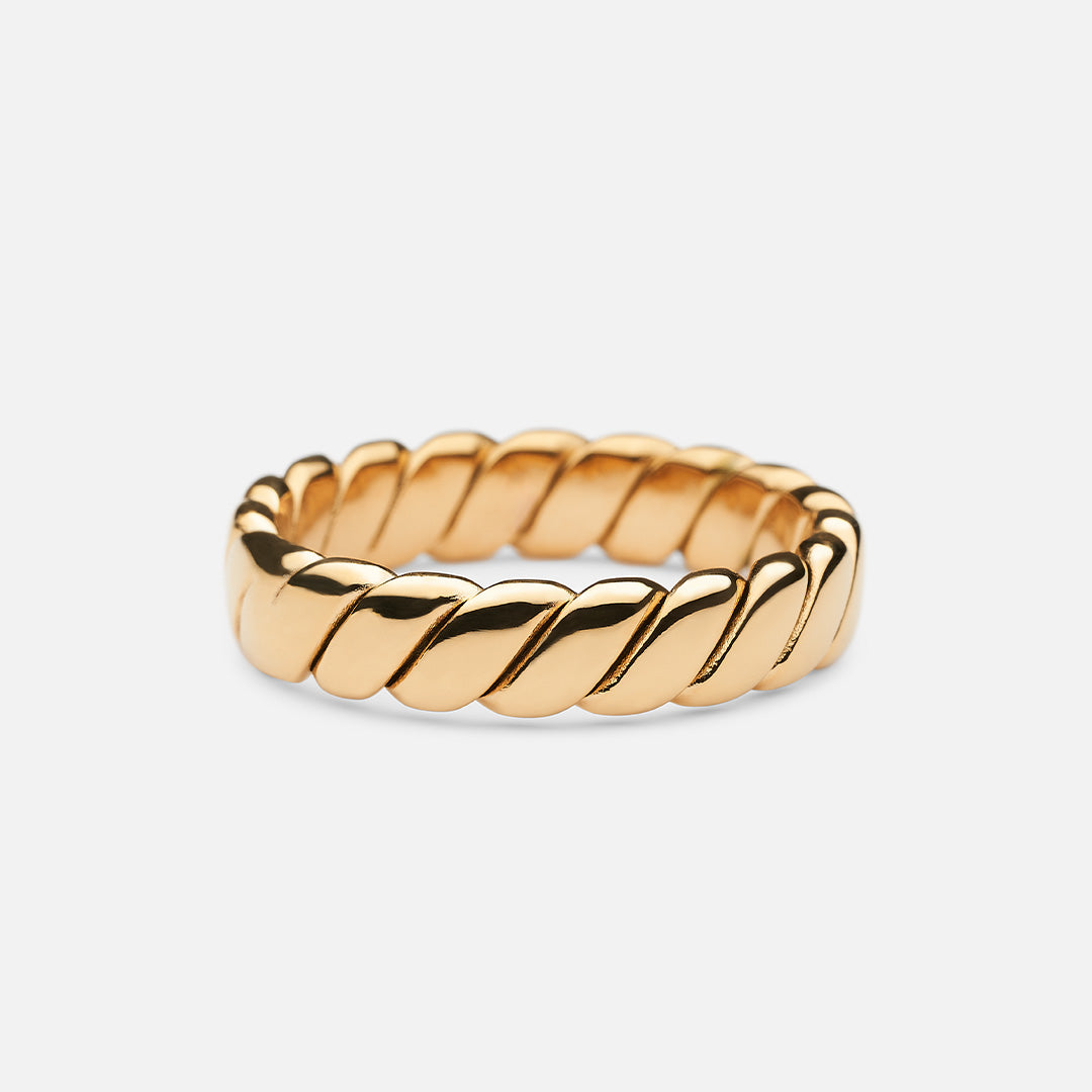 Twist Chain Ring 18K Guldbelagt - Josephine Nord