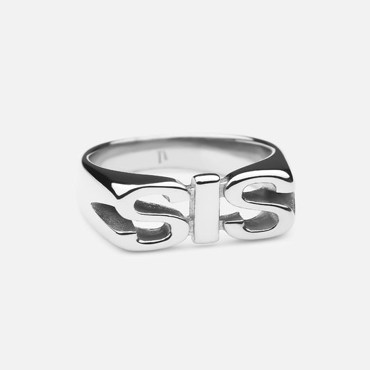 Sis Ring Silver Colored