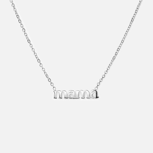 Mama necklace Silver Colored