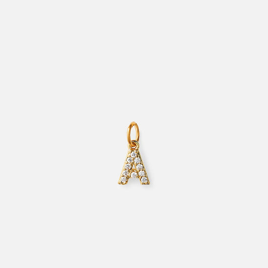 Letter zircon necklace 18K Gold Plated