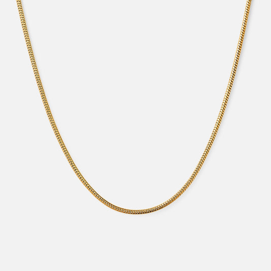 Square Snake Necklace 18K Gold Plated